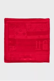 Silk scarf with signature pattern