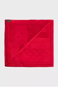 Silk scarf with signature pattern