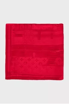 Silk scarf with signature pattern
