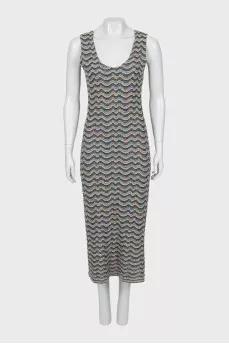 Knitted dress with a tight fit