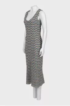 Knitted dress with a tight fit