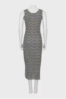 Knitted dress with a tight fit