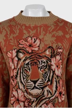 Oversized sweater with print