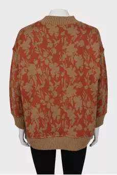 Oversized sweater with print