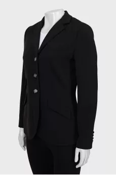 Black fitted wool jacket