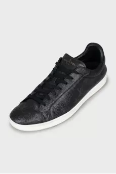 Men's canvas and leather sneakers