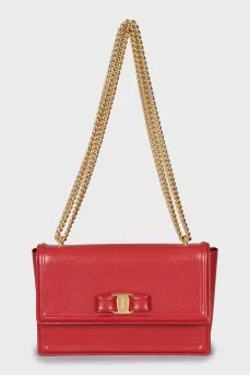 Red shoulder bag