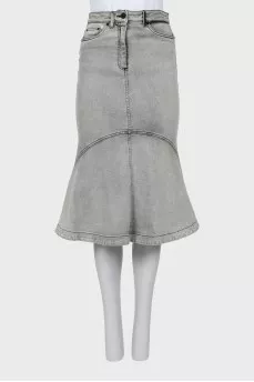 Gray denim skirt