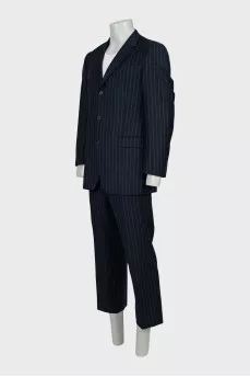 Men's striped wool suit
