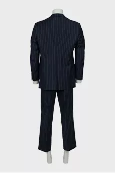 Men's striped wool suit
