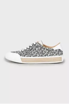 Men's sneakers with weave on the sole