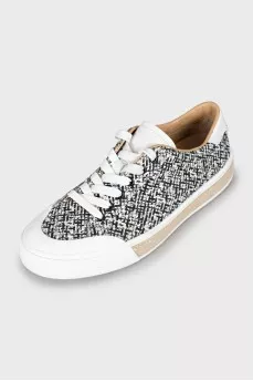 Men's sneakers with weave on the sole