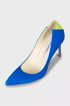 Two-tone high heel shoes