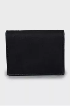 Textile wallet with brand logo