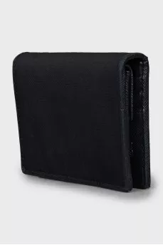 Textile wallet with brand logo