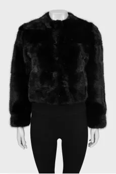 Black mink coat