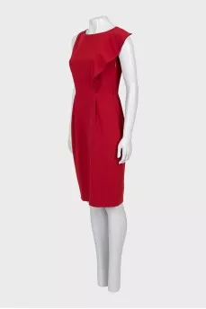 Red dress with frill