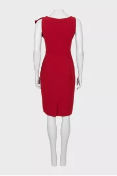 Red dress with frill