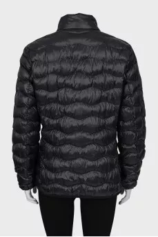 Quilted jacket with tag