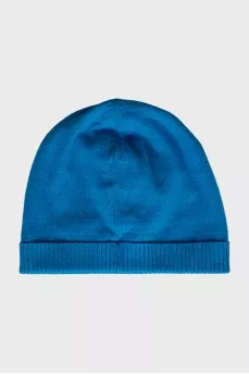 Knitted hat with brand logo