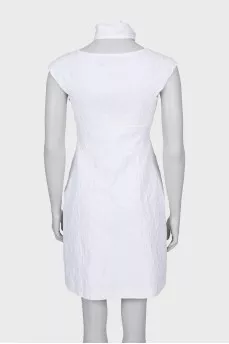 White dress with relief pattern