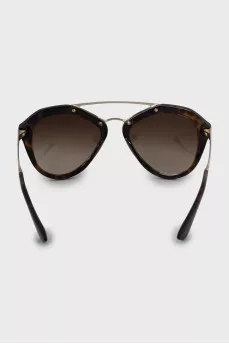 Browline sunglasses with frame print