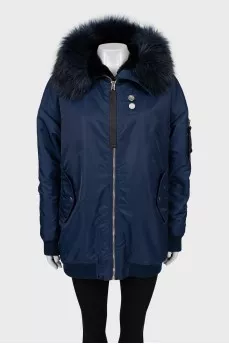 Blue jacket with fur inside