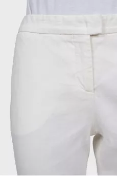 White linen and cotton trousers