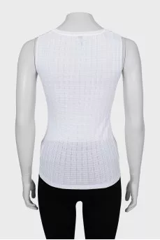 Knitted white tank top
