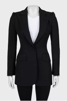 Fitted wool jacket