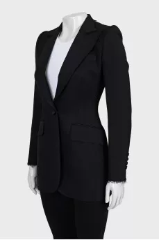 Fitted wool jacket