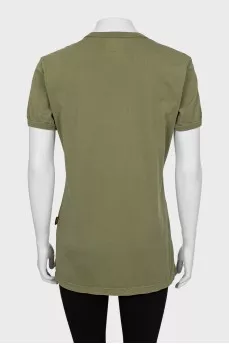 Khaki T-shirt with print