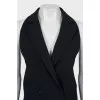 Black vest with open back