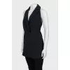 Black vest with open back