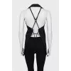 Black vest with open back