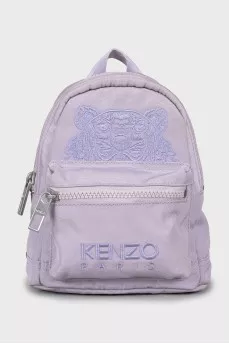 Textile mini backpack with embroidery