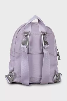 Textile mini backpack with embroidery