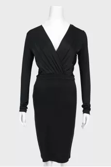 V-neck bodycon dress