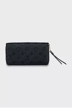 Leather wallet with embossed print