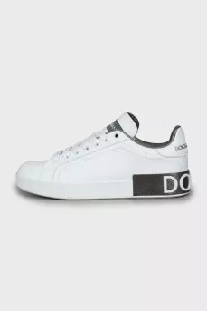 Leather sneakers Portofino with brand logo
