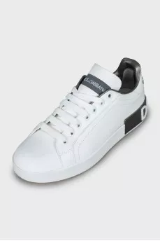 Leather sneakers Portofino with brand logo
