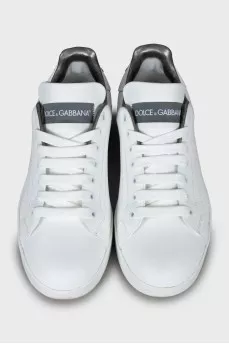Leather sneakers Portofino with brand logo