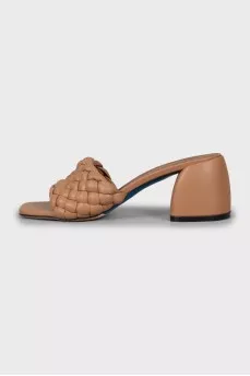 Brown leather sandals