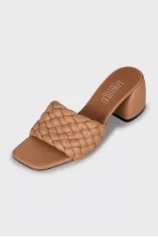 Brown leather sandals