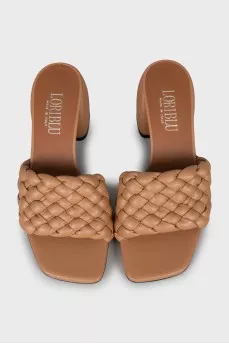Brown leather sandals