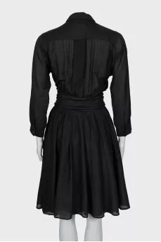 Fitted dress with bow