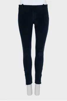 Low rise corduroy trousers