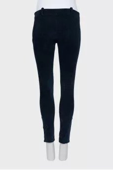 Low rise corduroy trousers