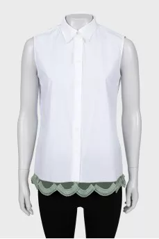 White A-line vest