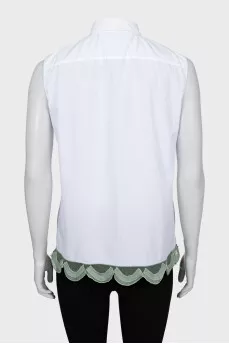 White A-line vest
